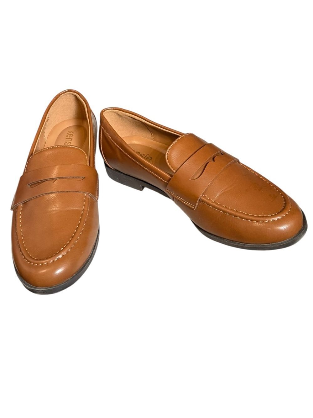 Kensie Gitty Penny Loafers Cognac Brown 6.5M - Picture 2 of 9